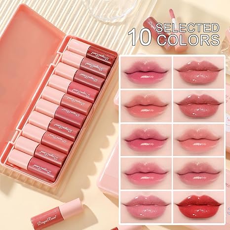 10-Color Liquid Lip Balm Set